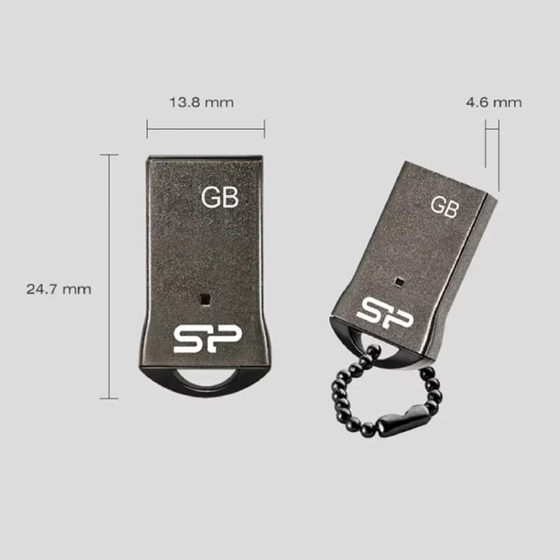 فلش مموری سیلیکون پاور 16 گیگابایت USB2.0 مدل Touch T01 (نقره ای) — تصویر ۲