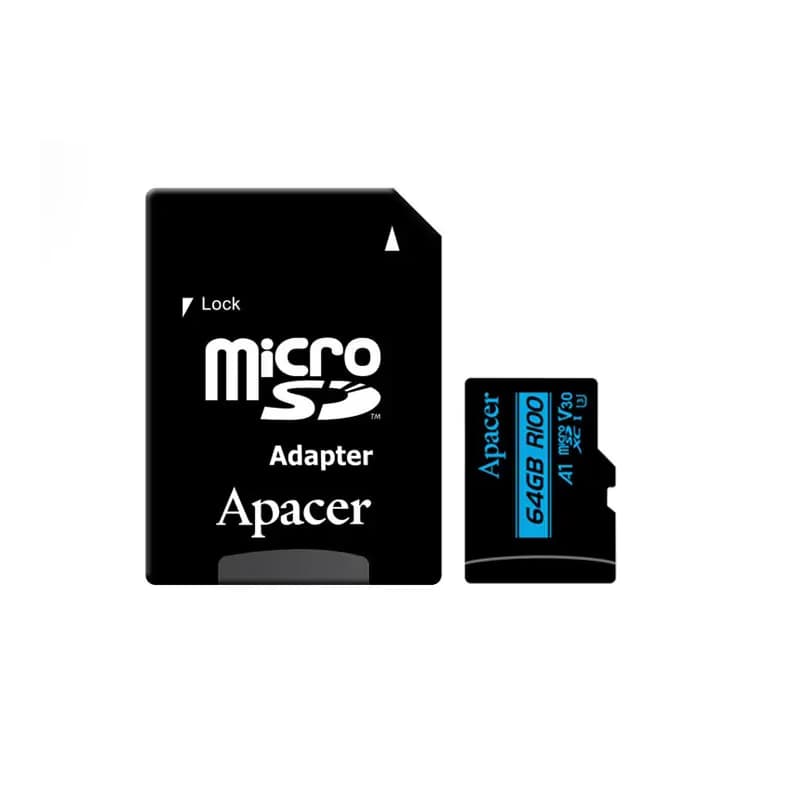 کارت حافظه میکرو اس دی اپیسر 64 گیگابایت سرعت 100MB/s V30 U3