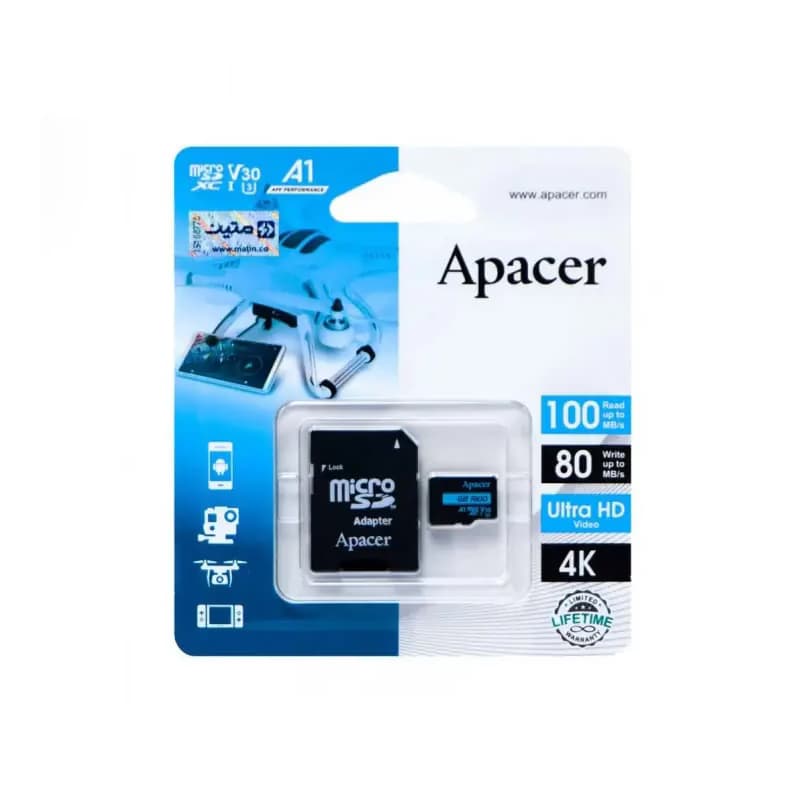 کارت حافظه میکرو اس دی اپیسر 64 گیگابایت سرعت 100MB/s V30 U3 — تصویر ۲
