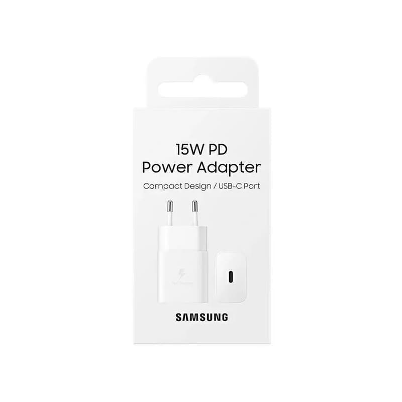 شارژر دیواری سامسونگ اورجینال مدل A14 15W (سفید) — تصویر ۲