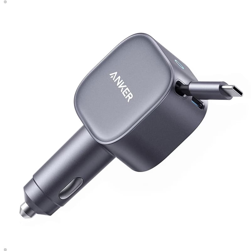 شارژر فندکی انکر مدل A2738HA2 75W کابل متصل Type-C به Type-C (خاکستری)