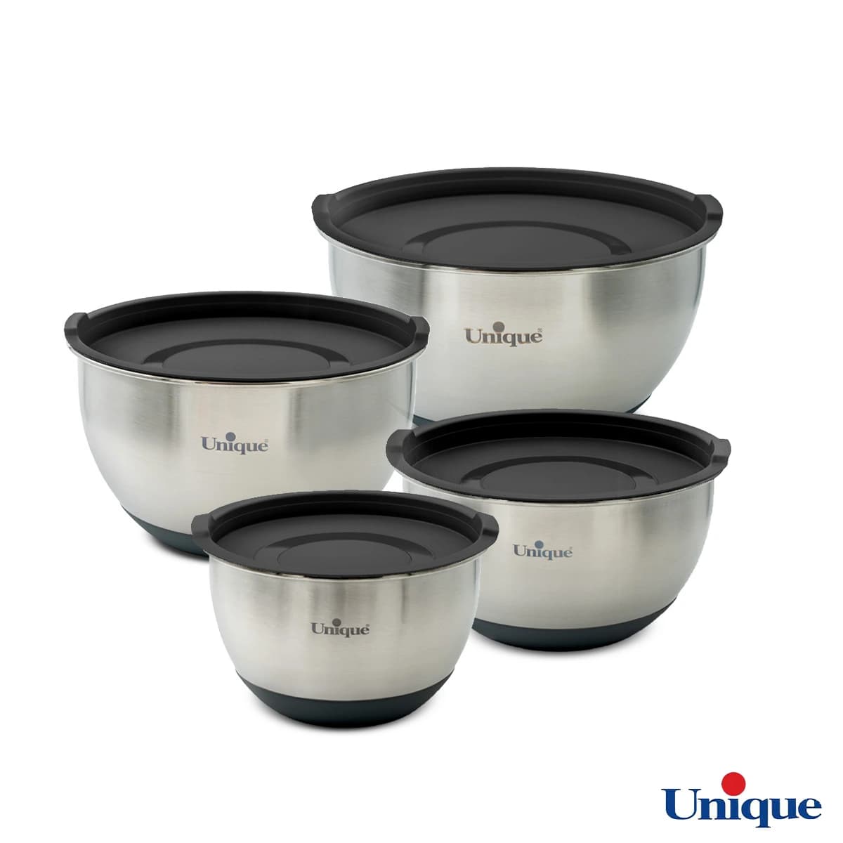 لگن 4 پارچ استیل درب دار یونیک کد 4092 — تصویر ۳