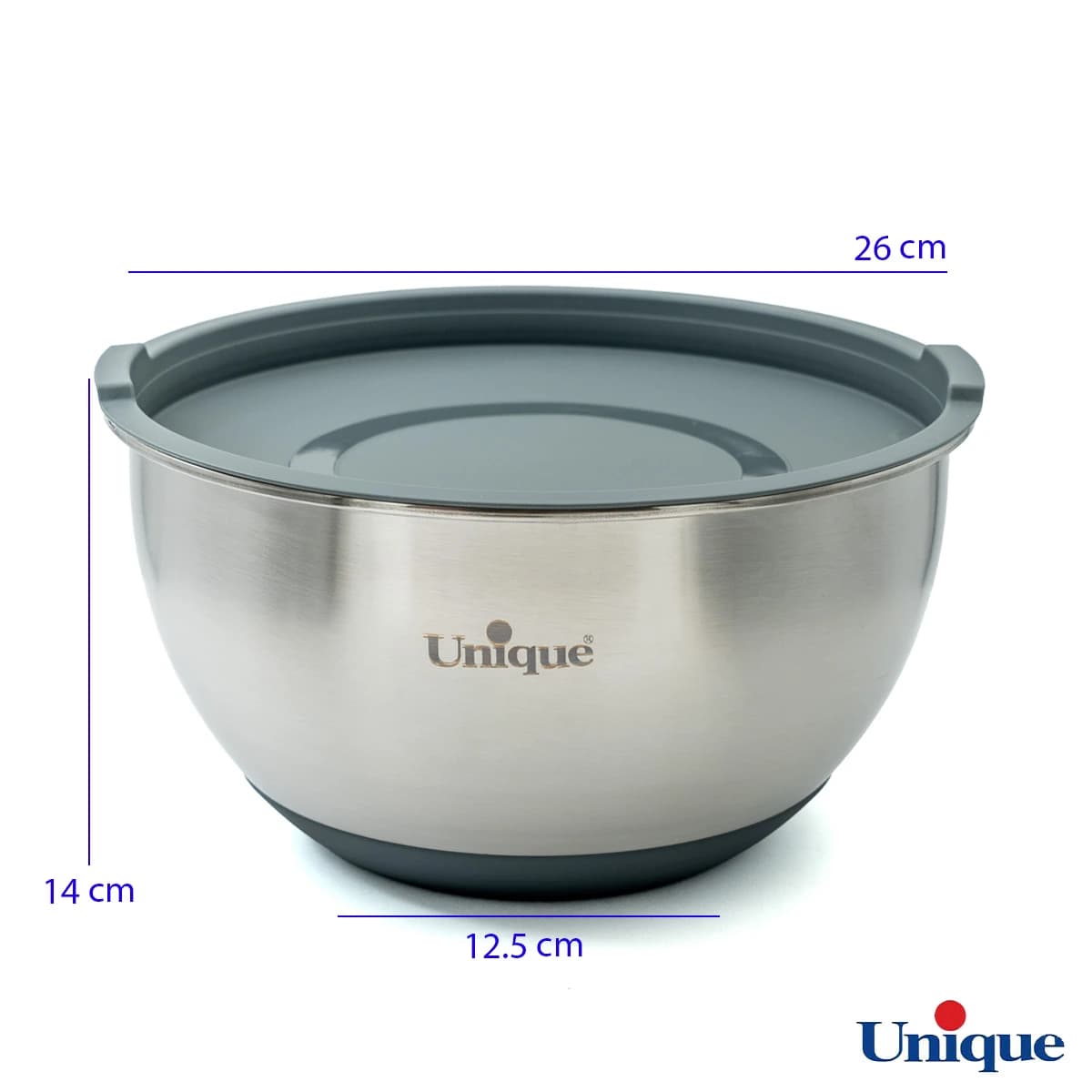 لگن 4 پارچ استیل درب دار یونیک کد 4092 — تصویر ۴