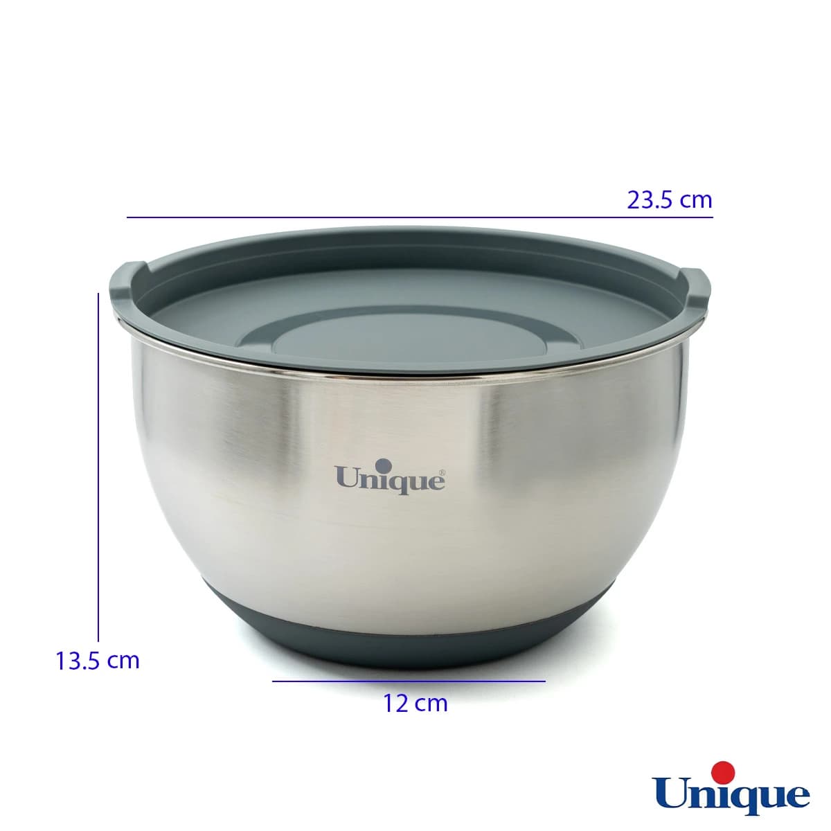 لگن 4 پارچ استیل درب دار یونیک کد 4092 — تصویر ۵