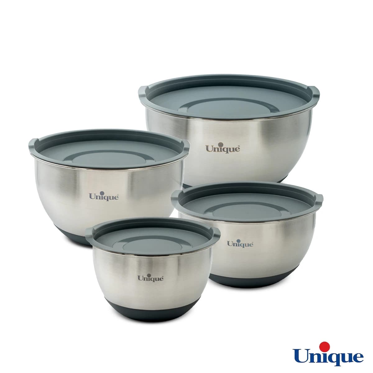 لگن 4 پارچ استیل درب دار یونیک کد 4092
