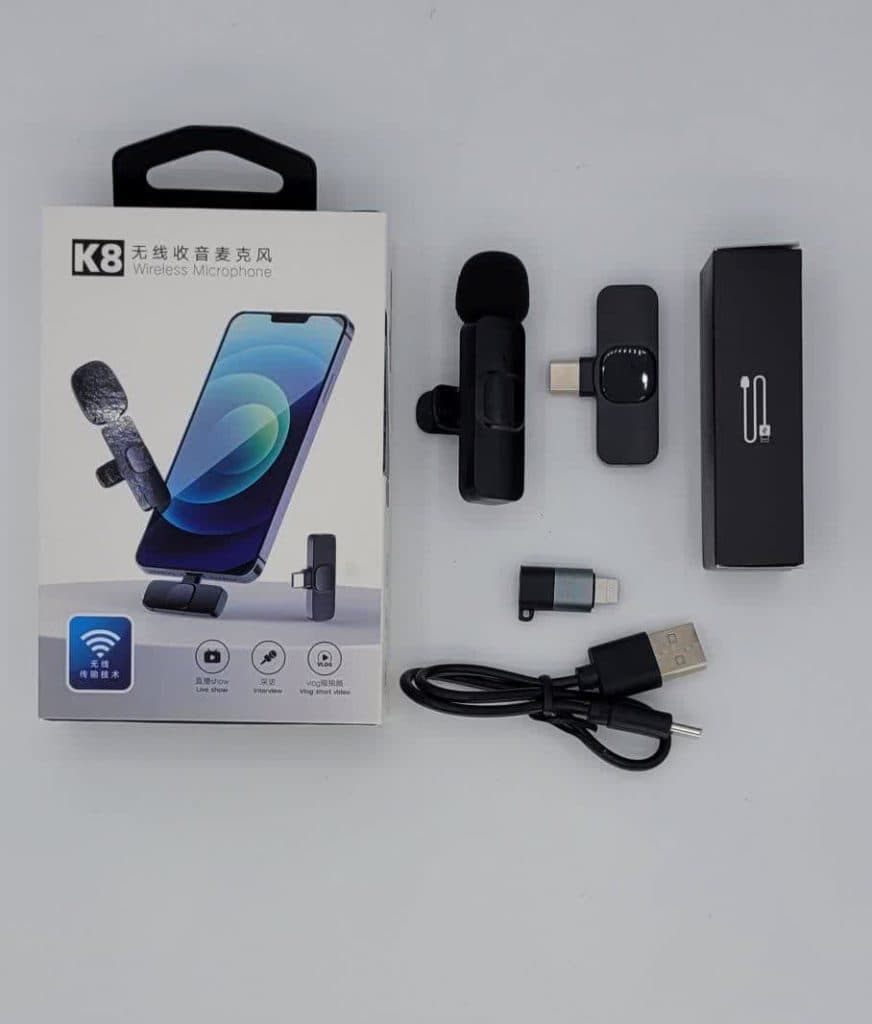 میکروفن یقهای بیسیم مدل K8 با الگوی قطبی Omnidirectional — تصویر ۵