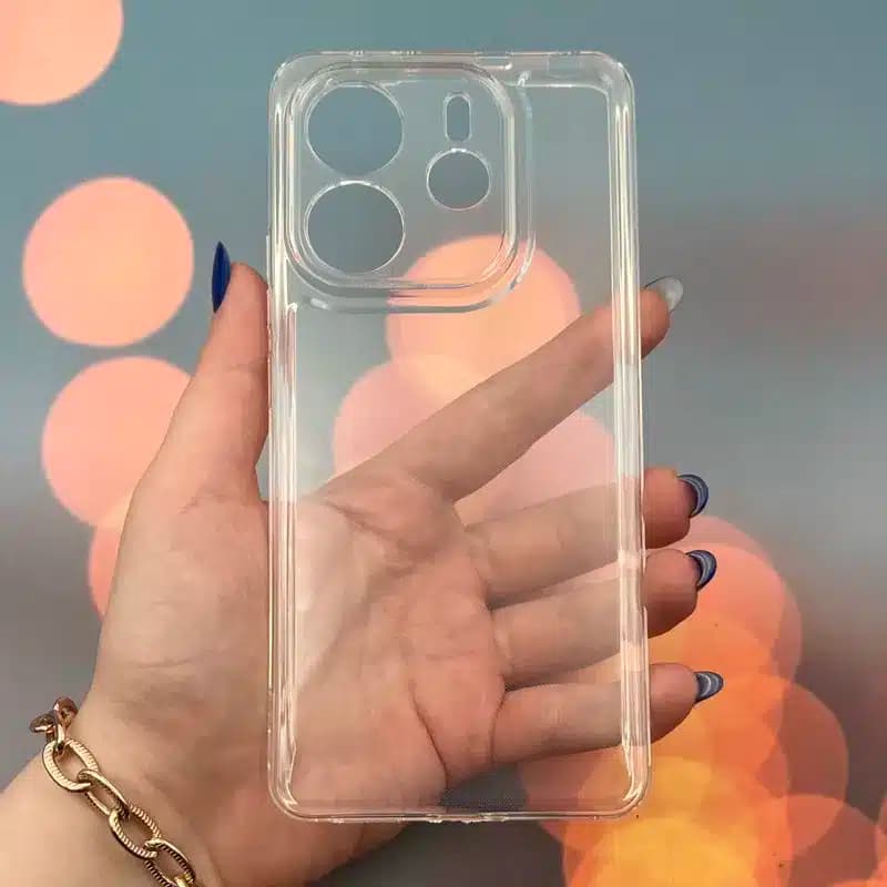 کاور شارک قاب مدل ژله ای شفاف مناسب برای گوشی موبایل شیائومی Redmi Note 14 4G