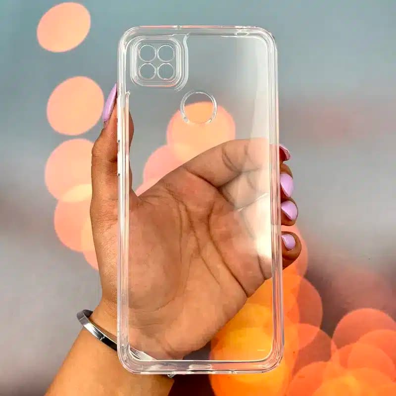 کاور شارک قاب مدل ژله ای شفاف مناسب برای گوشی موبایل شیائومی Redmi 9C / Redmi 10A / Poco C3