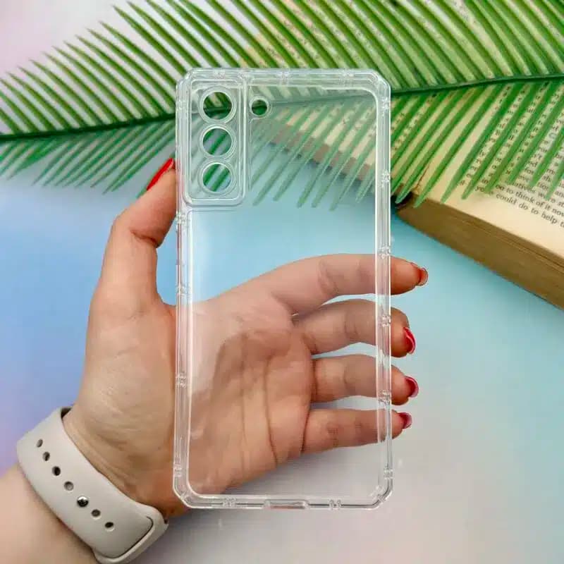 کاور شارک قاب مدل ژله ای شفاف مناسب برای گوشی موبایل سامسونگ Galaxy S21 FE — تصویر ۲
