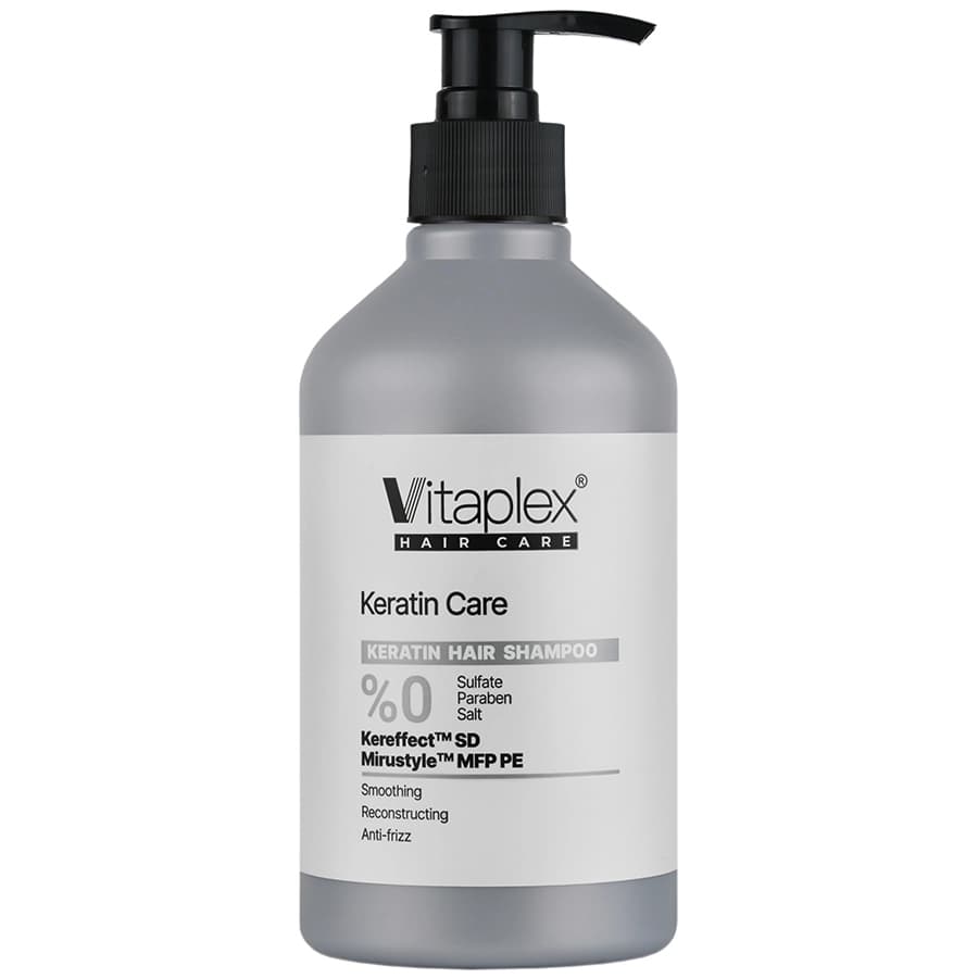 شامپو ویتاپلکس مدل Keratin مخصوص موهای کراتینه شده حجم ۵۰۰ میلیلیتر