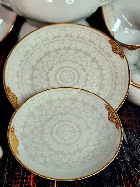 سرویس چینی پردیس طرح ابرا طلایی 918b قالب هرمس — تصویر ۲