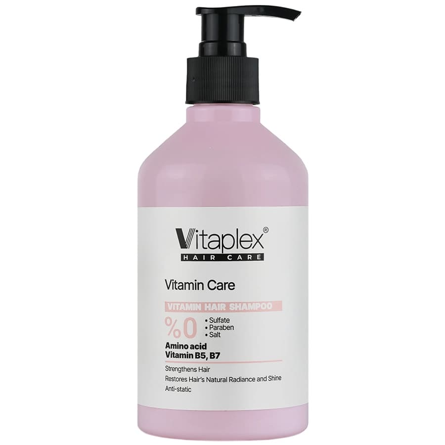 شامپو ویتامین‌دار ویتاپلکس مدل Vitamin Care مخصوص موهای خشک و کم‌آب حجم ۵۰۰ میلی‌لیتر