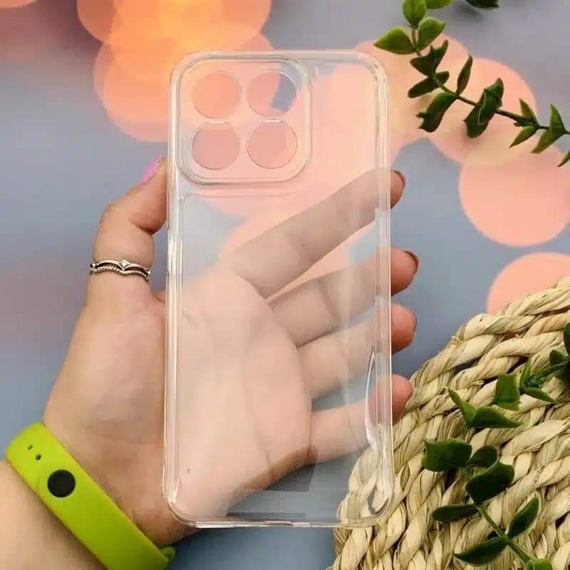 کاور شارک قاب مدل ژله ای شفاف مناسب برای گوشی موبایل آنر X8B — تصویر ۲