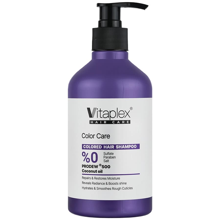 شامپو تثبیت‌کننده رنگ مو ویتاپلکس مدل Color Care مخصوص موهای رنگ‌شده حجم ۵۰۰ میلی‌لیتر