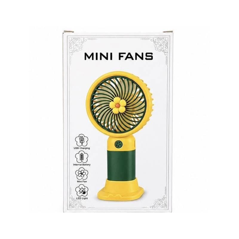 مینی پنکه شارژی رومیزی و دستی USB مدل Mini Fans کد 1350