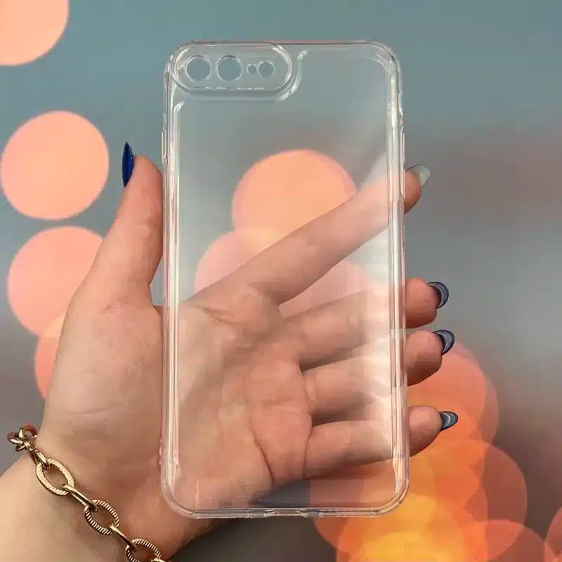 کاور شارک قاب مدل ژله ای شفاف مناسب برای گوشی موبایل اپل Iphone 7 Plus / 8 Plus
