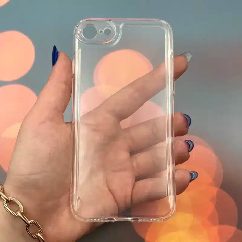 کاور شارک قاب مدل ژله ای شفاف مناسب برای گوشی موبایل اپل Iphone 7 / 8