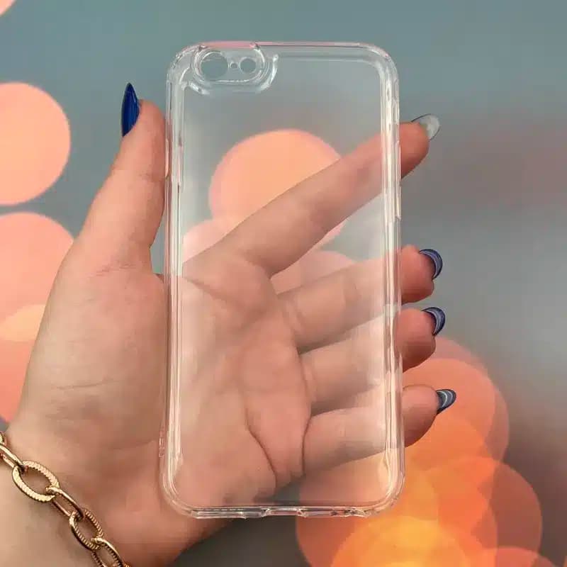کاور شارک قاب مدل ژله ای شفاف مناسب برای گوشی موبایل اپل Iphone 6 / 6s