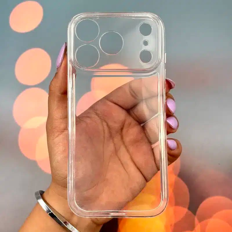 کاور شارک قاب مدل ژله ای شفاف مناسب برای گوشی موبایل اپل Iphone 17 Pro — تصویر ۲