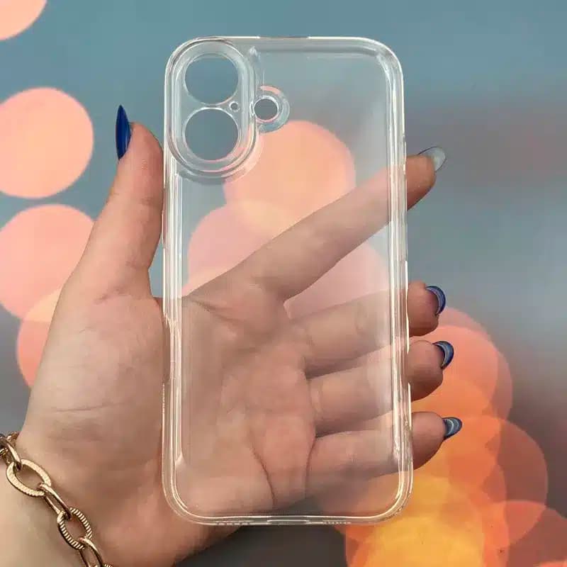 کاور شارک قاب مدل ژله ای شفاف مناسب برای گوشی موبایل اپل Iphone 16 — تصویر ۲