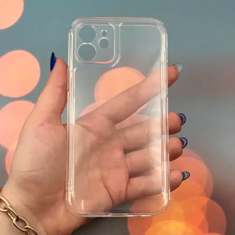 کاور شارک قاب مدل ژله ای شفاف مناسب برای گوشی موبایل اپل Iphone 12