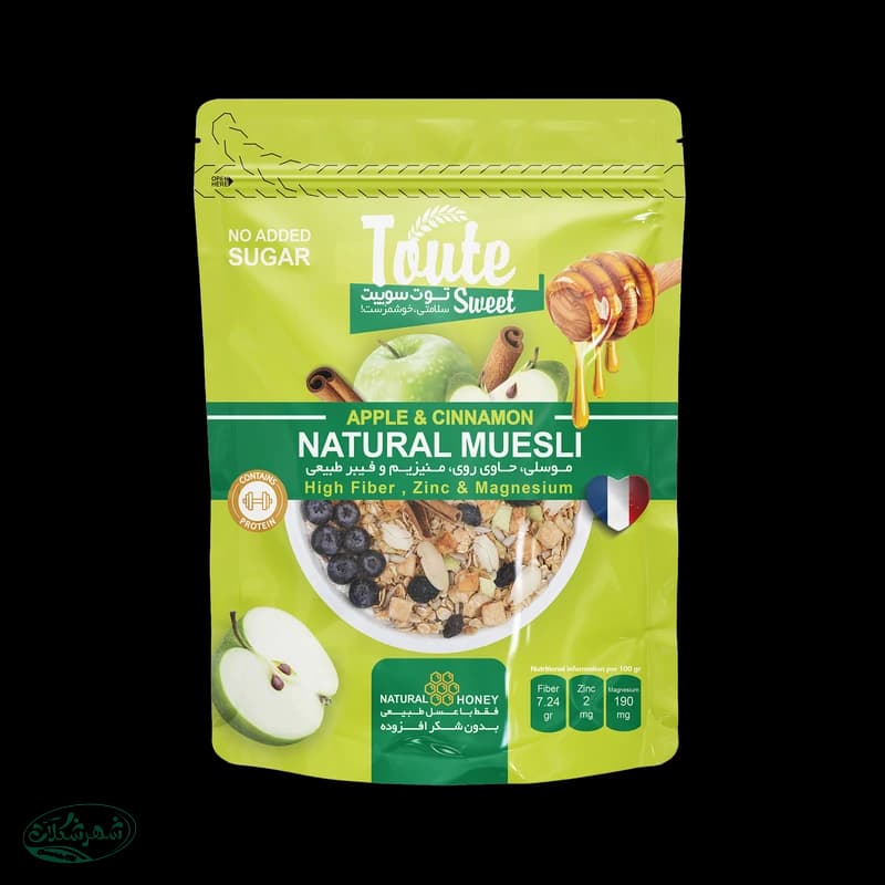موسلی سیب و دارچین پاوچ 350گ توت سوئیت