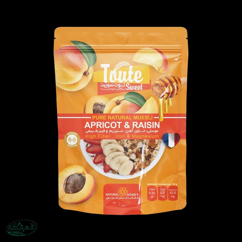 موسلی زرد الو پاوچ 350گ توت سوئیت