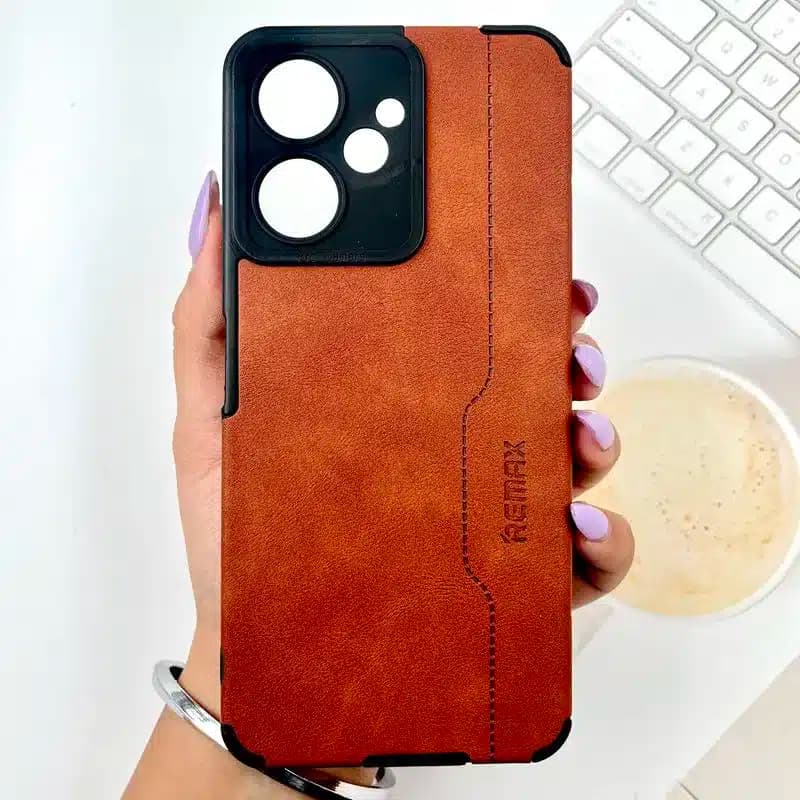 کاور شارک قاب مدل چرم RMX مناسب برای گوشی موبایل شیائومی Redmi 13c / Poco C65 — تصویر ۲