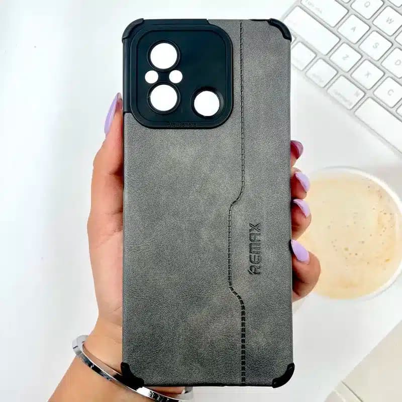 کاور شارک قاب مدل چرم RMX مناسب برای گوشی موبایل شیائومی Redmi 12C / Redmi 11A / Poco C55