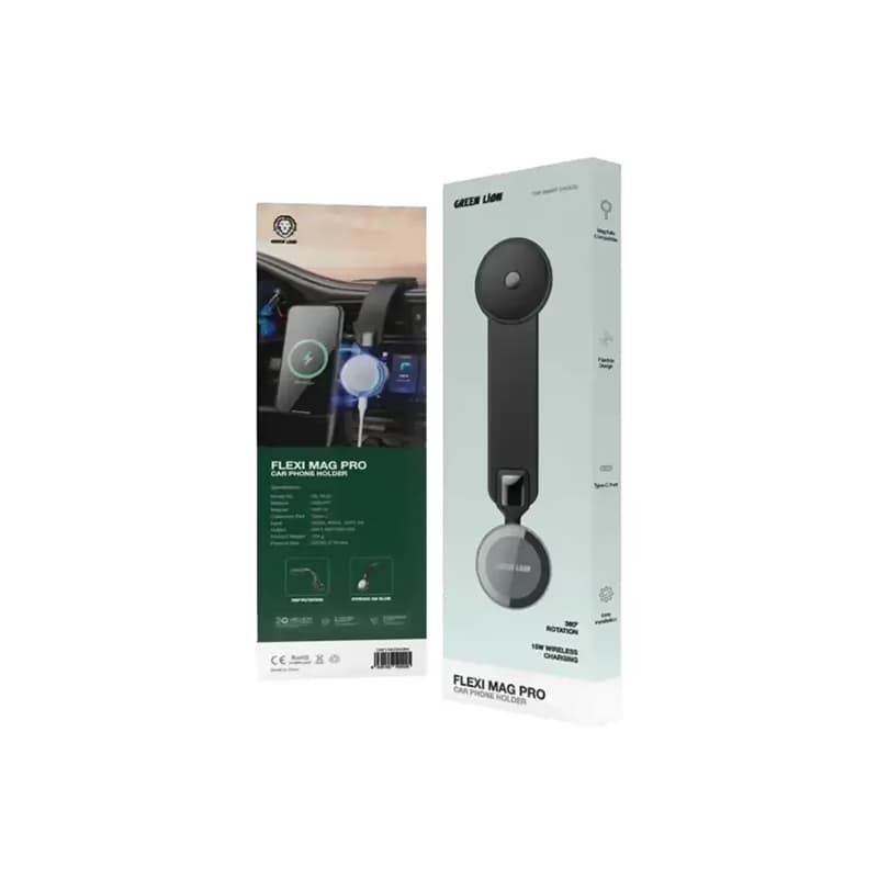 هولدر شارژری بی سیم گرین 15 وات لاین مدل Flexi Mag Pro MagSafe (مشکی) — تصویر ۳