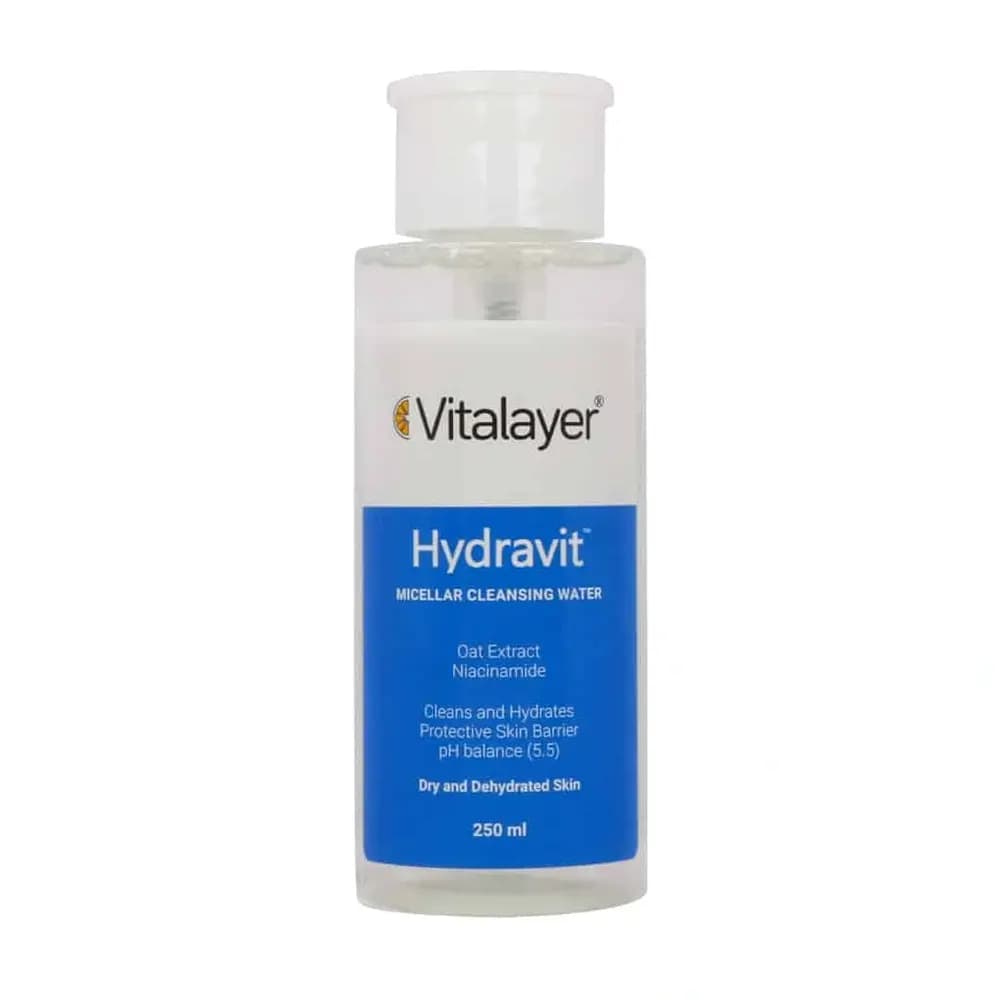 میسلار واتر ویتالیر مدل Hydravit مخصوص پوست خشک و دهیدراته حجم ۲۵۰ میلی‌لیتر