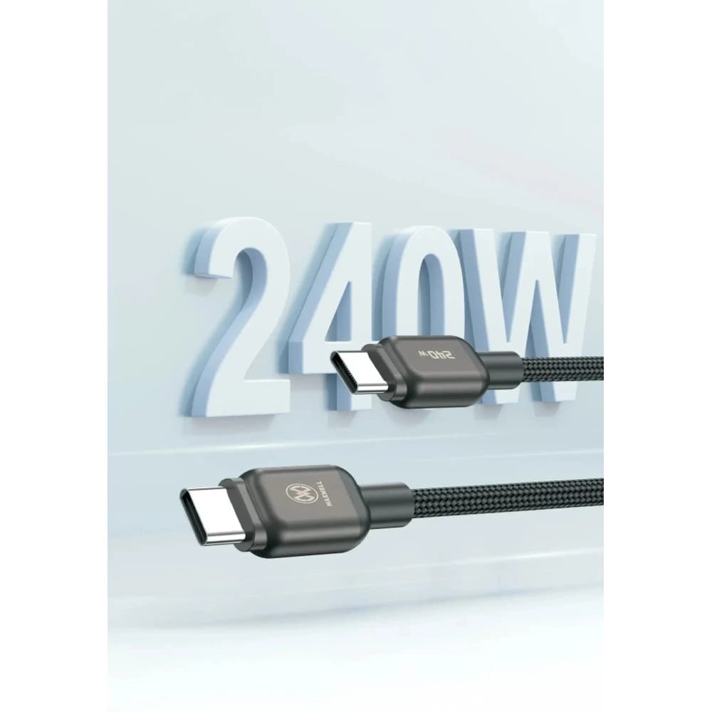 کابل تایپ سی به تایپ سی مکسول مدل Maxwell Thunder Line 240W فست شارژ کد 948 — تصویر ۳