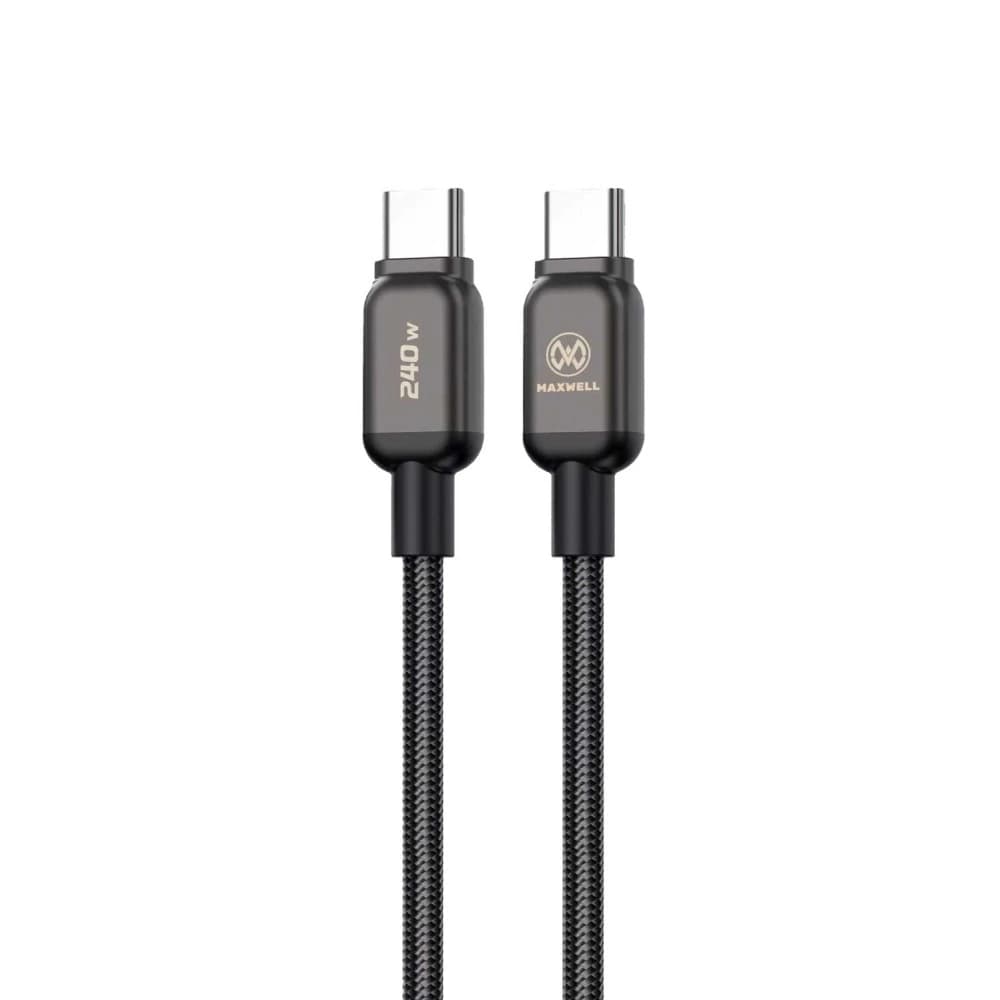 کابل تایپ سی به تایپ سی مکسول مدل Maxwell Thunder Line 240W فست شارژ کد 948 — تصویر ۲