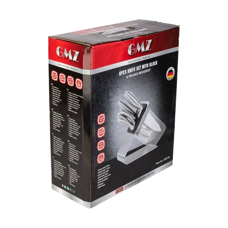 سرویس کارد و ساطور پایه استیل و پلاستیک GMZ