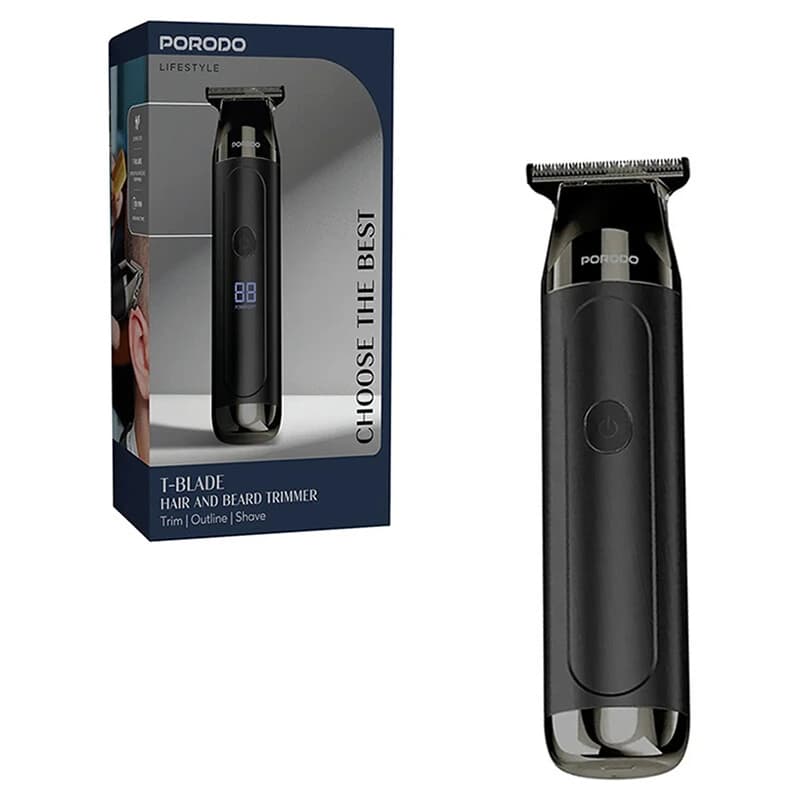 ماشین اصلاح پرودو مدل LFS154 با تیغه T-Blade ضد آب | Porodo T-Blade Waterproof Trimmer LFS154 کد 1036 — تصویر ۳