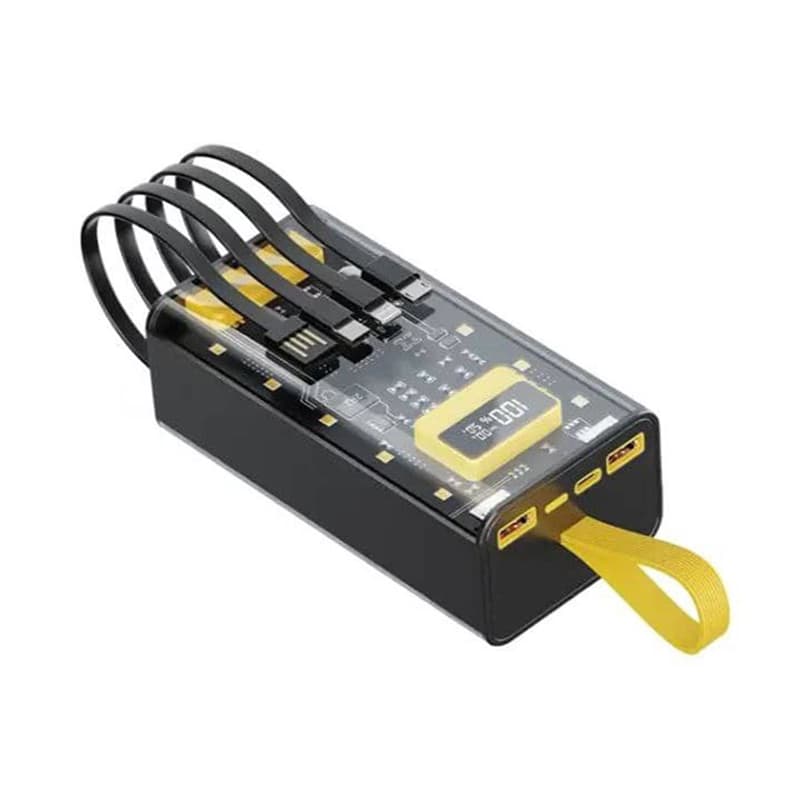 پاوربانک گرین لاین ۲۰۰۰۰ میلی‌آمپر ۲۰ وات مدل Transparent Pro (مشکی) — تصویر ۲