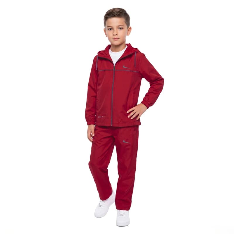 ست گرمکن شلوار بچه گانه آیرو طرح نایک DRI FIT قرمز — تصویر ۲