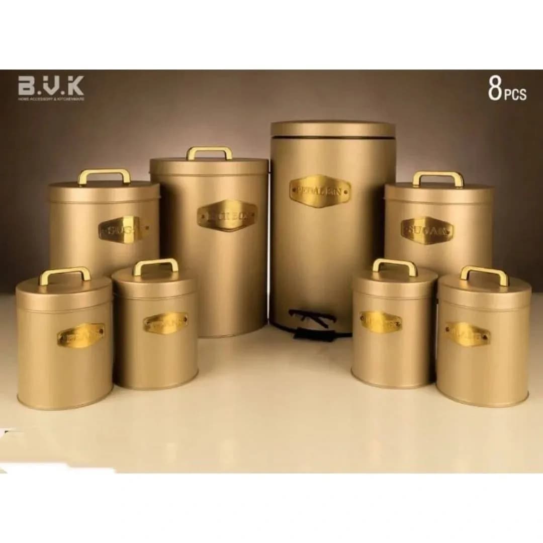 سرویس آشپزخانه 8 پارچه BVK طلایی بژ