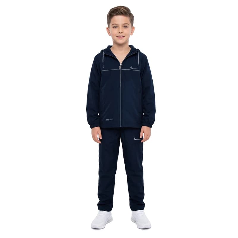 ست گرمکن شلوار بچه گانه آیرو نایک DRI FIT سرمه ای — تصویر ۲