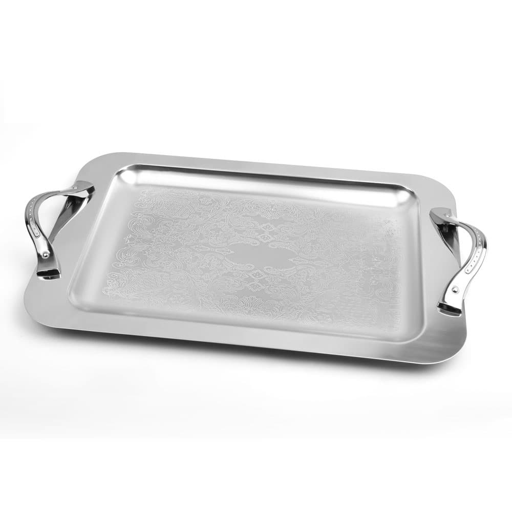 سینی استیل مستطیل بزرگ کروم- 1168C — تصویر ۲