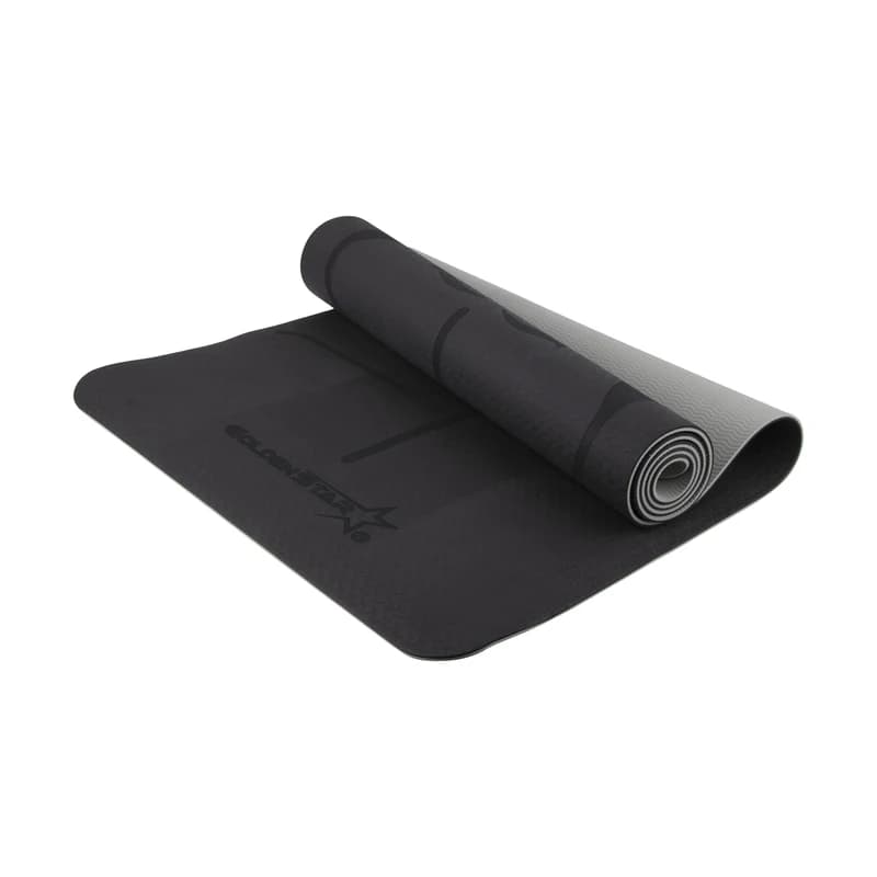 زیرانداز بدنسازی مت یوگا 6 میلیمتری TPE گلدن استار مشکی