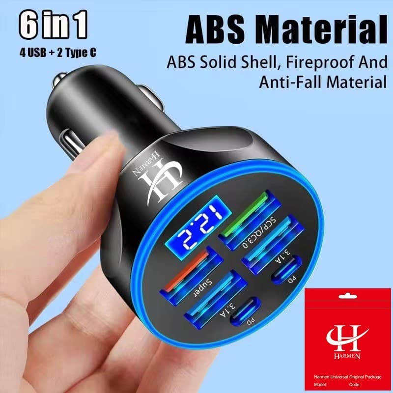 شارژر فندکی هارمن مدل PD6QC3FST ظرفیت ۶۶ وات — تصویر ۲