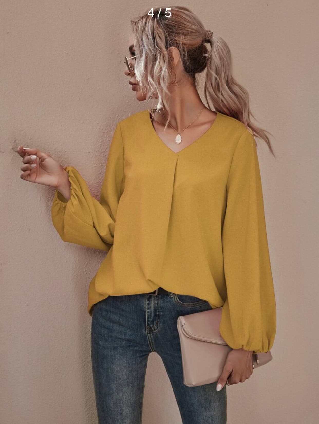 شومیز ساتن SHEIN — تصویر ۵