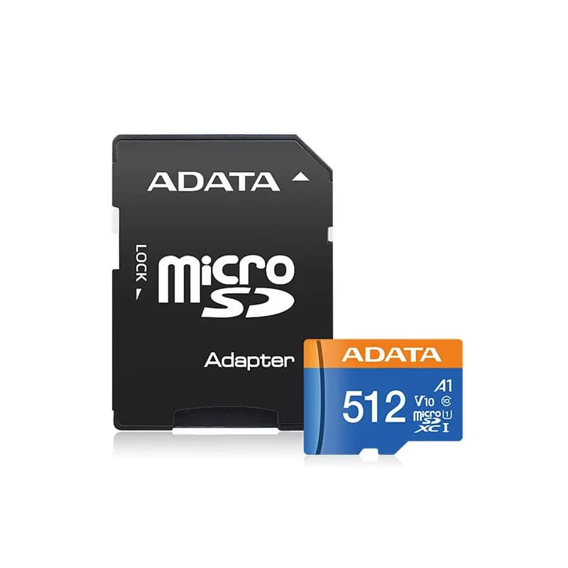 کارت حافظه میکرو اس‌دی ای دیتا 512 گیگابایت سرعت 100MB/s U1 A1 V10 — تصویر ۲