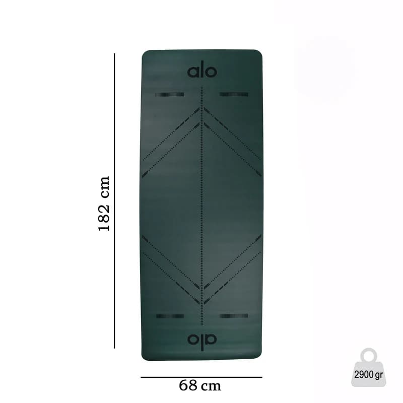 زیرانداز بدنسازی مت یوگا 6 میلیمتری alo 02 سبز — تصویر ۶