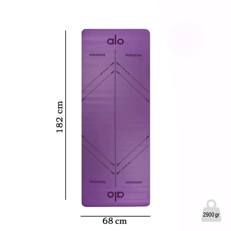 زیرانداز بدنسازی مت یوگا 6 میلیمتری alo 02 بنفش — تصویر ۶