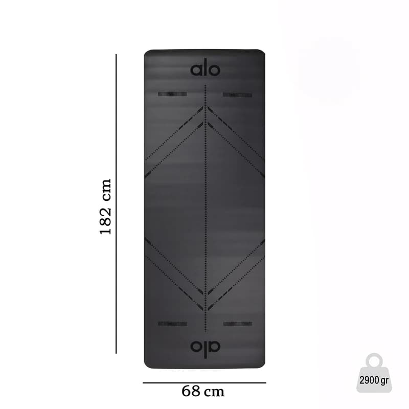 زیرانداز بدنسازی مت یوگا 6 میلیمتری alo 02 طوسی — تصویر ۶