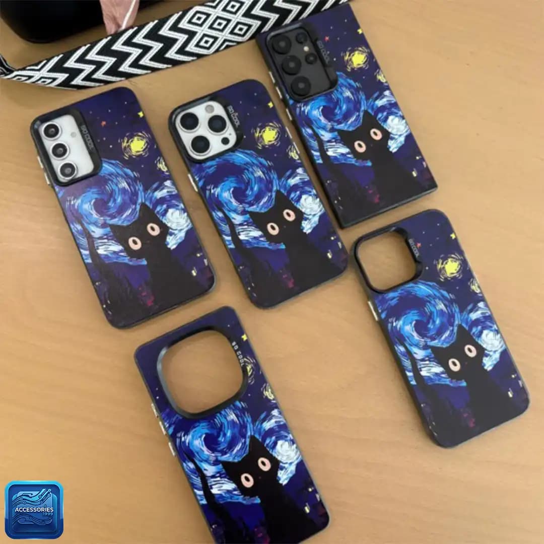 قاب گوشی سوکول طرح گربه ونگوگ مدل آیفون 15Pro Max — تصویر ۴