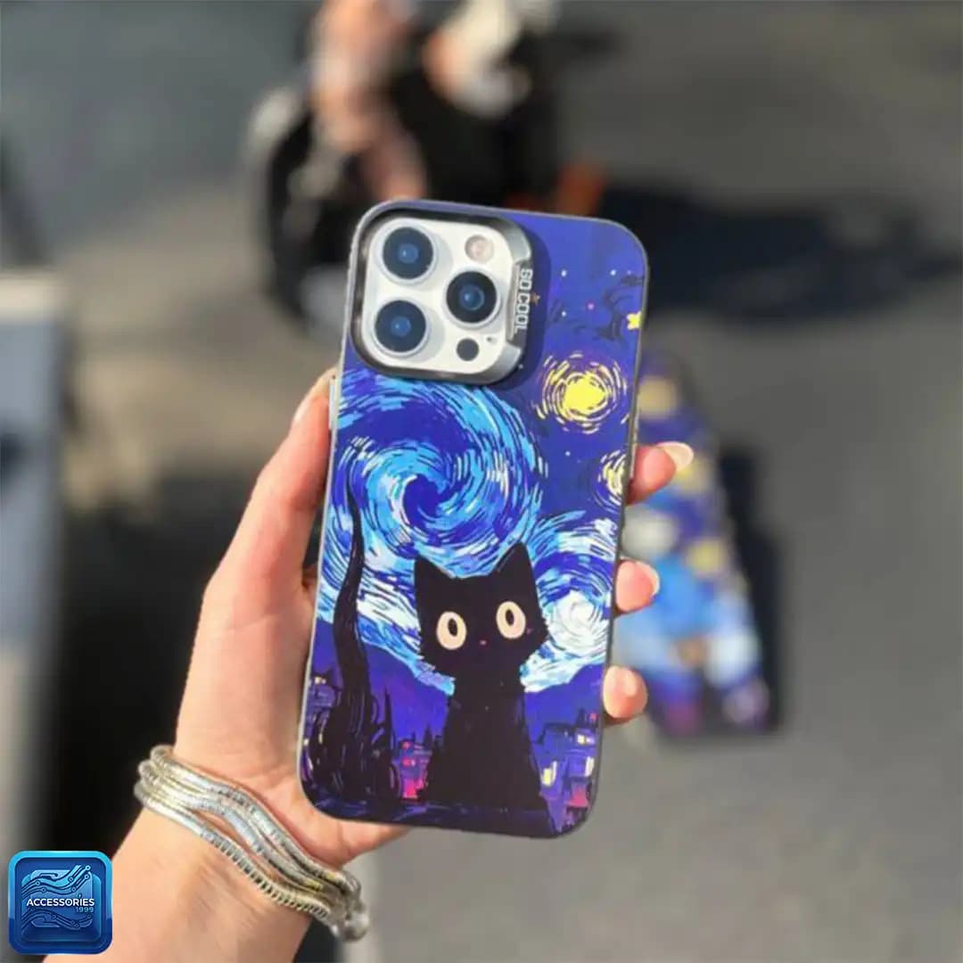 قاب گوشی سوکول طرح گربه ونگوگ مدل آیفون 15Pro Max