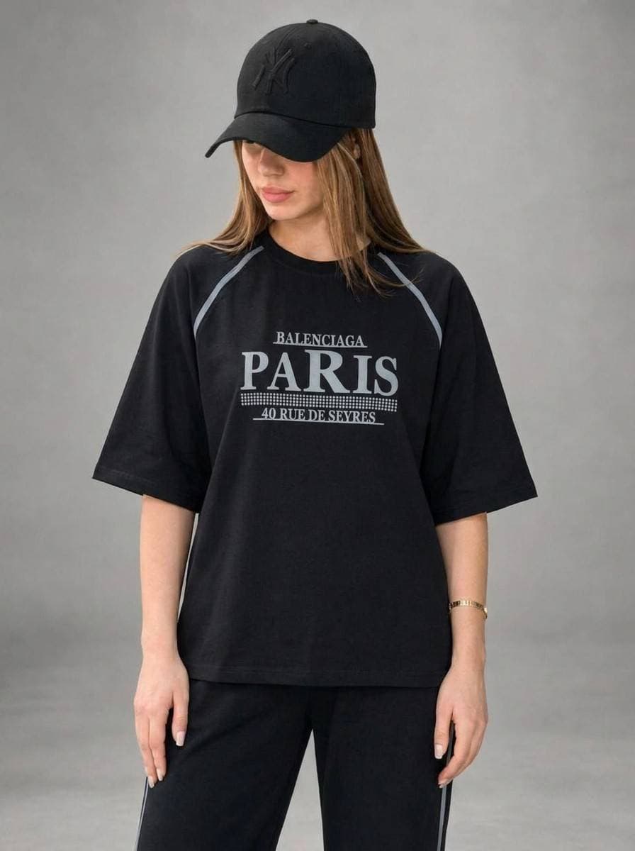 ست لباس خیابانی زنانه شانتون کبریتی مدل Paris مشکی (کد: ۱۴۱۴۳)